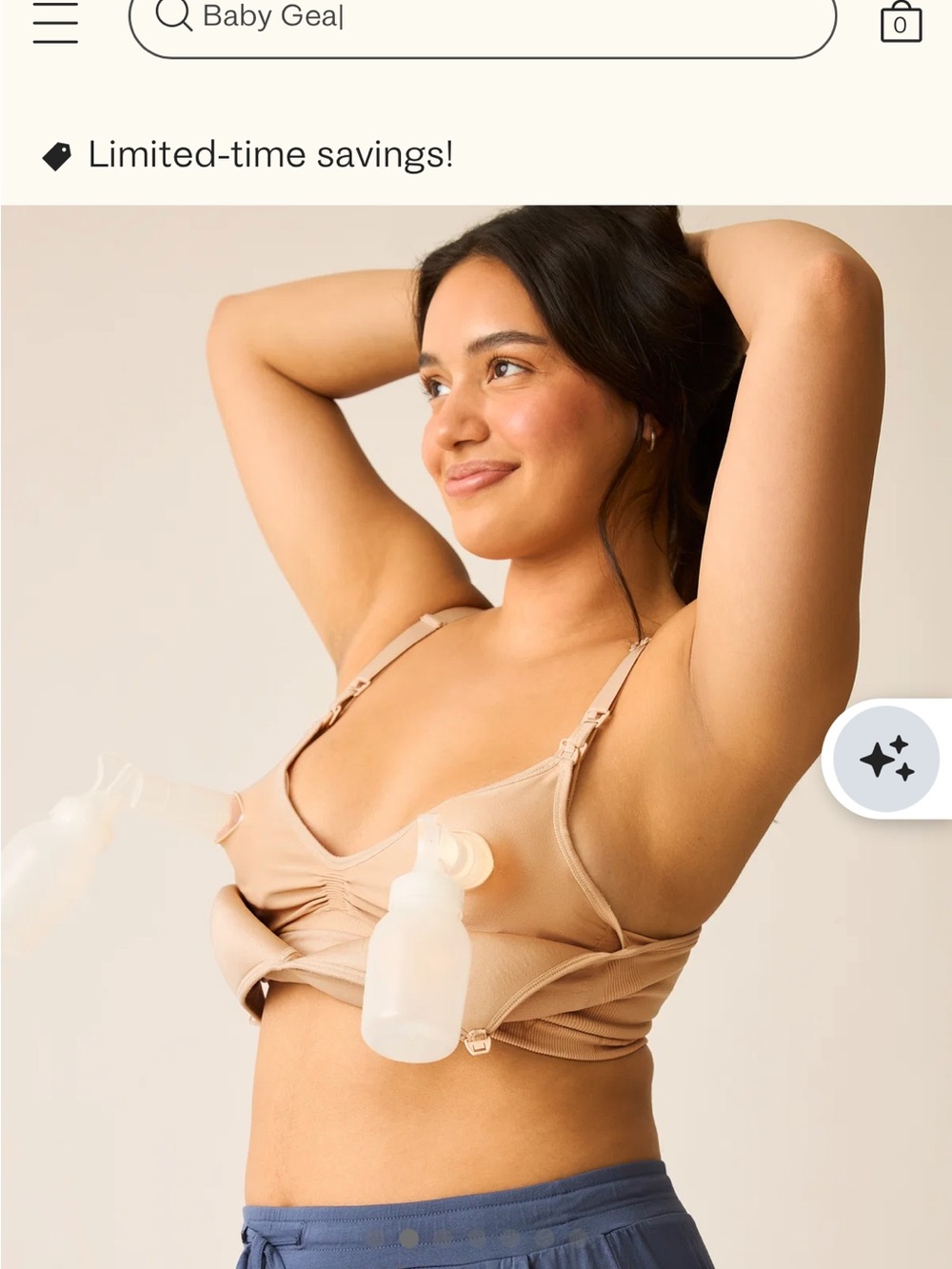 Nursing Pumping Bra - Nude